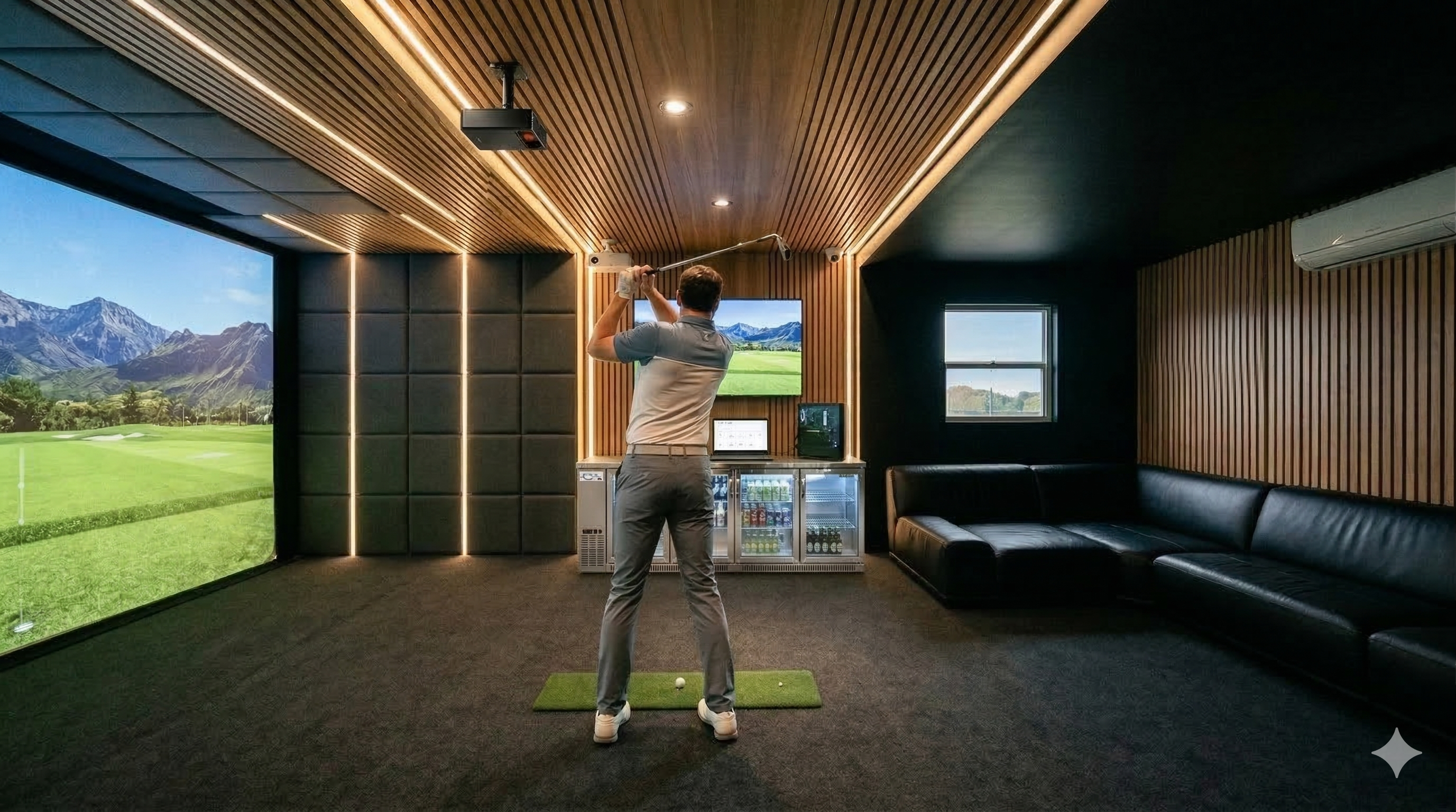 Inside the DriveHaus simulator bay